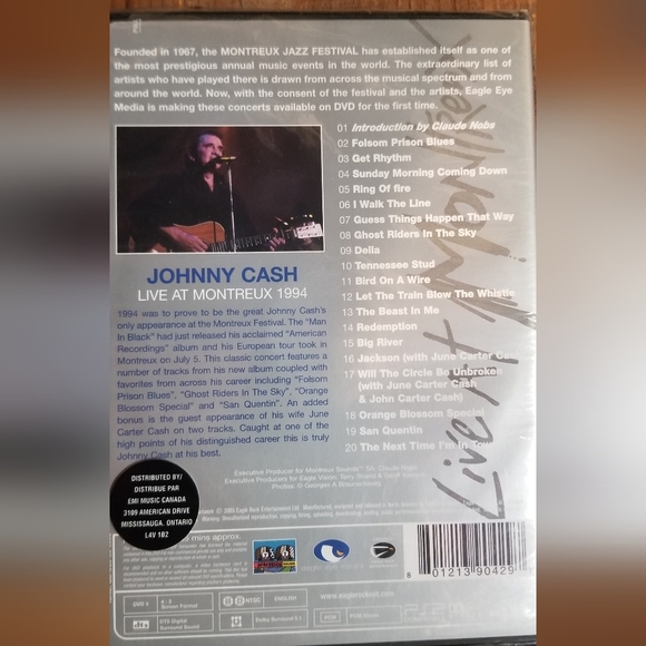 NWT DVD- Johnny Cash Live at Montreux 1994 - Picture 2 of 2